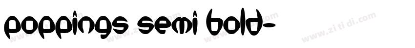 poppings semi bold字体转换